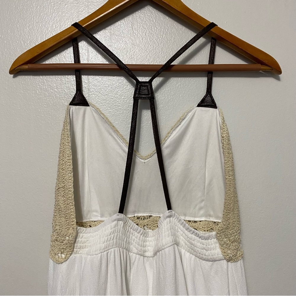 San Joy Babydoll Crochet Southwestern Equestrian Top Womens Large Flowy - Picture 9 of 9